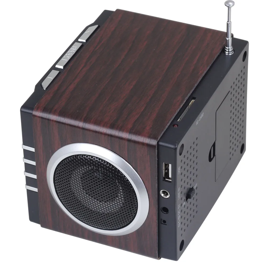 August MB300 Wood Mini Portable Radio Receiver