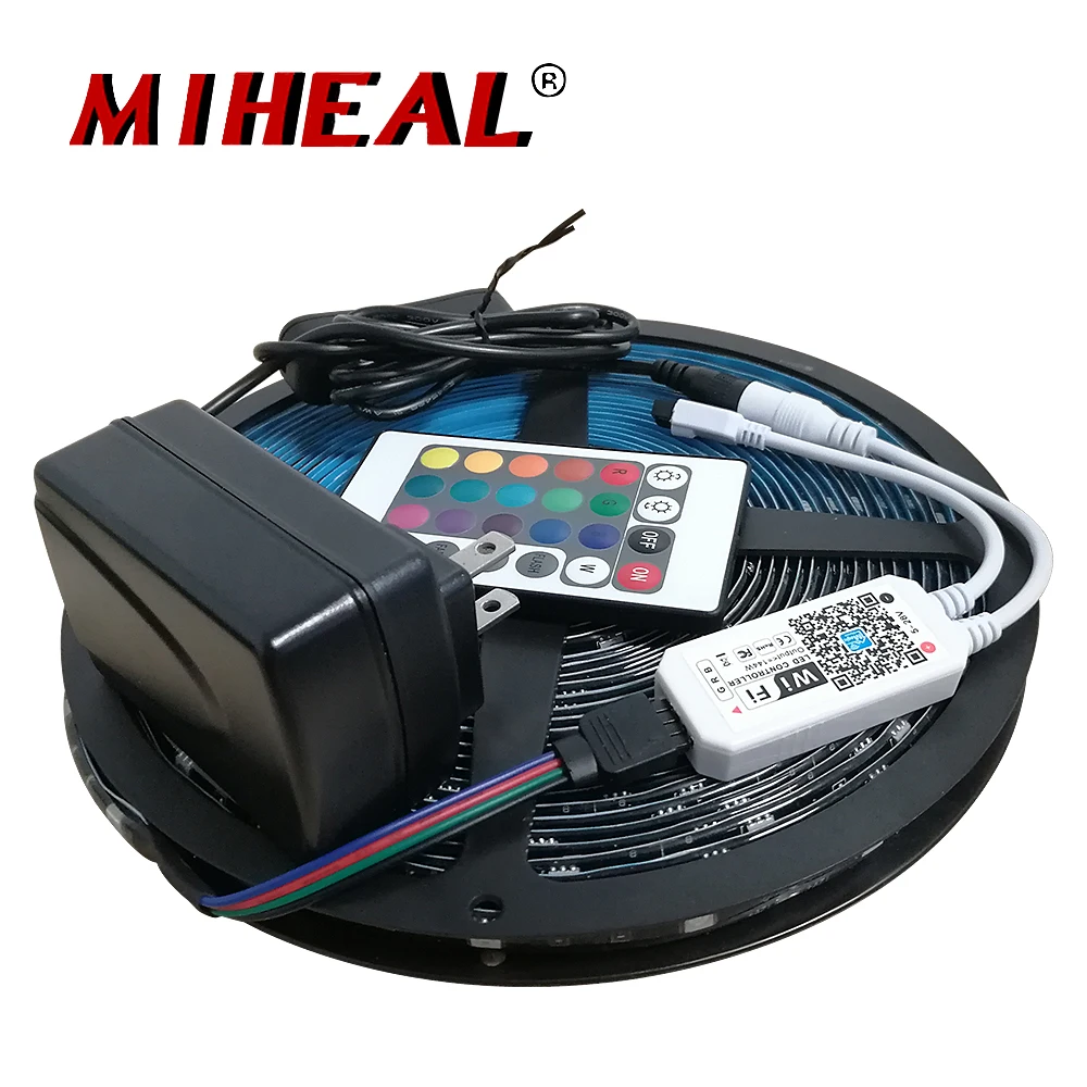 RGB Wi Fi Светодиодная лента 12 В постоянного тока светильник ная 5050 5 м/10 м