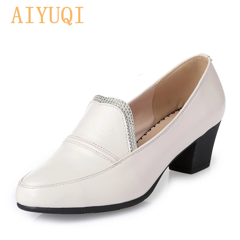 

AIYUQI Genuine leather woman shoes 2020 Spring fashon shoes sapato feminino casual soft office shoes sapatos feminino plussize