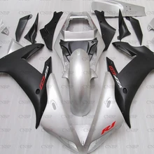 YZF1000 R1 2002-2003 Пластик Обтекатели YZF1000 R1 2003 тела комплекты для YAMAHA YZFR1 2003 материя черный Серебристые обтекатели