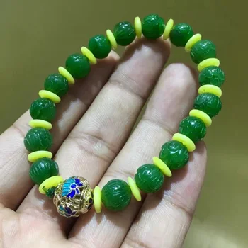 

Hetian jasper yu bracelets Bibi Jingtai blue perfect no split old pit carved bracelets