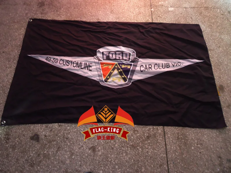 Per Ford Customline Banner,Car Club Vic Flag,Riders Club Flag, Can Custom Design, Digital Printing Banner