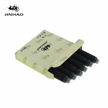 6 шт./кор. одноразовые цвет: черный, синий и Цвет перьевой ручки чернилами капсулы цзиньхао авторучка чернила для ручек для заправки картриджей