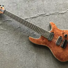 Shelly магазин Фабрика Пользовательские burl клен тело шеи через Mayones Regius 7 Струны черный Блокировка тюнеры электрогитары