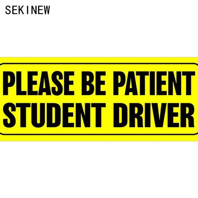 Download Please Be Patient Car Sticker Student Driver Magnets Reflective Vehicle Car Sign Sticker Decals ...