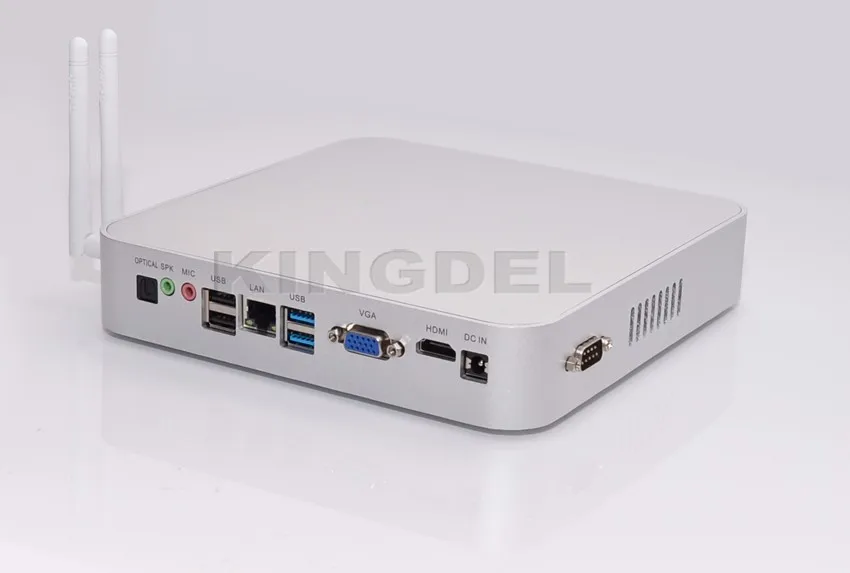 Kingdel Горячая 4 г Оперативная память 64 ГБ SSD Безвентиляторный Mini PC Barebone с Intel Quad Core Процессор n3150 HDMI VGA без шума настольный компьютер