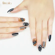 Buy Orange Acrylic Nail Designs And Get Free Shipping On Aliexpress Com