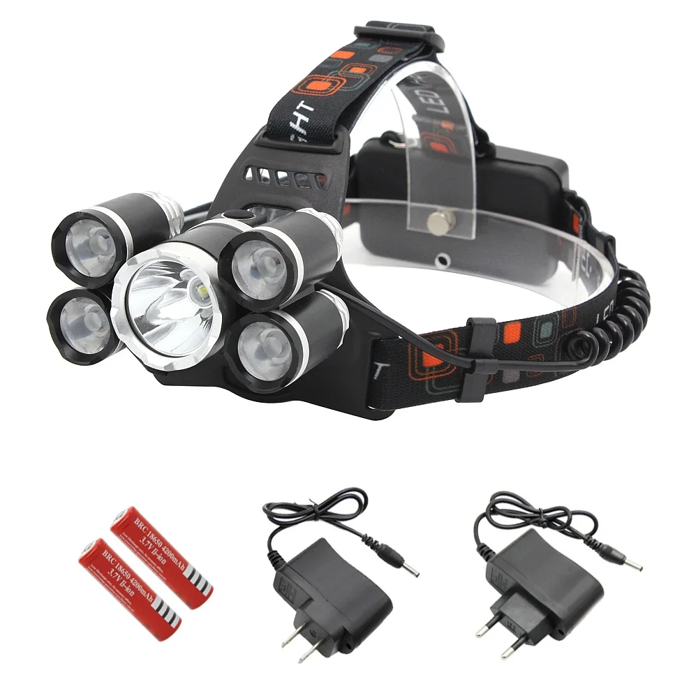 Super Bright LED Headlamp T6/Q5 Chips Rechargeable Headlight Touch