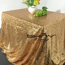ФОТО free shipping 48''*72'' rectangle gold sequin tablecloth for wedding/party/banquet