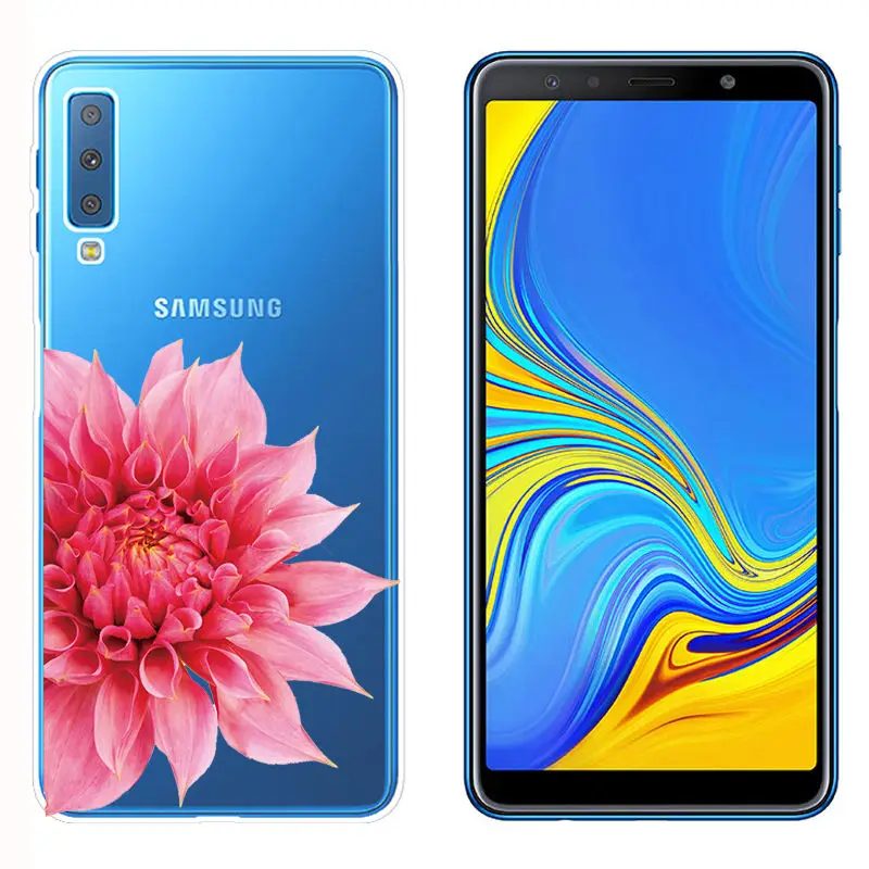 Soft TPU Fundas for Samsung A750 Smart Back Phone Cover for A6 A8 Plus 2018 Galaxy A9 2018 Clear Silicone Case for A520 A7 2018 (49)