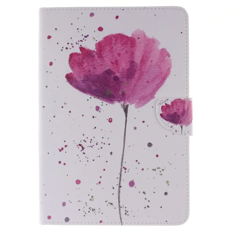 Fashion Two Side Flower Flip Wallet Case For Apple iPad Mini 4 Case PU Leather Stand Tablet Cover Case With Card Money Holder (44)