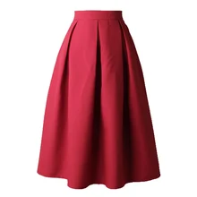 Летнее женское черное Плиссированное бальное платье миди с широким и коротким подолом юбки женские s однотонные Большие размеры XXXL Женская белая офисная одежда пачка Saias