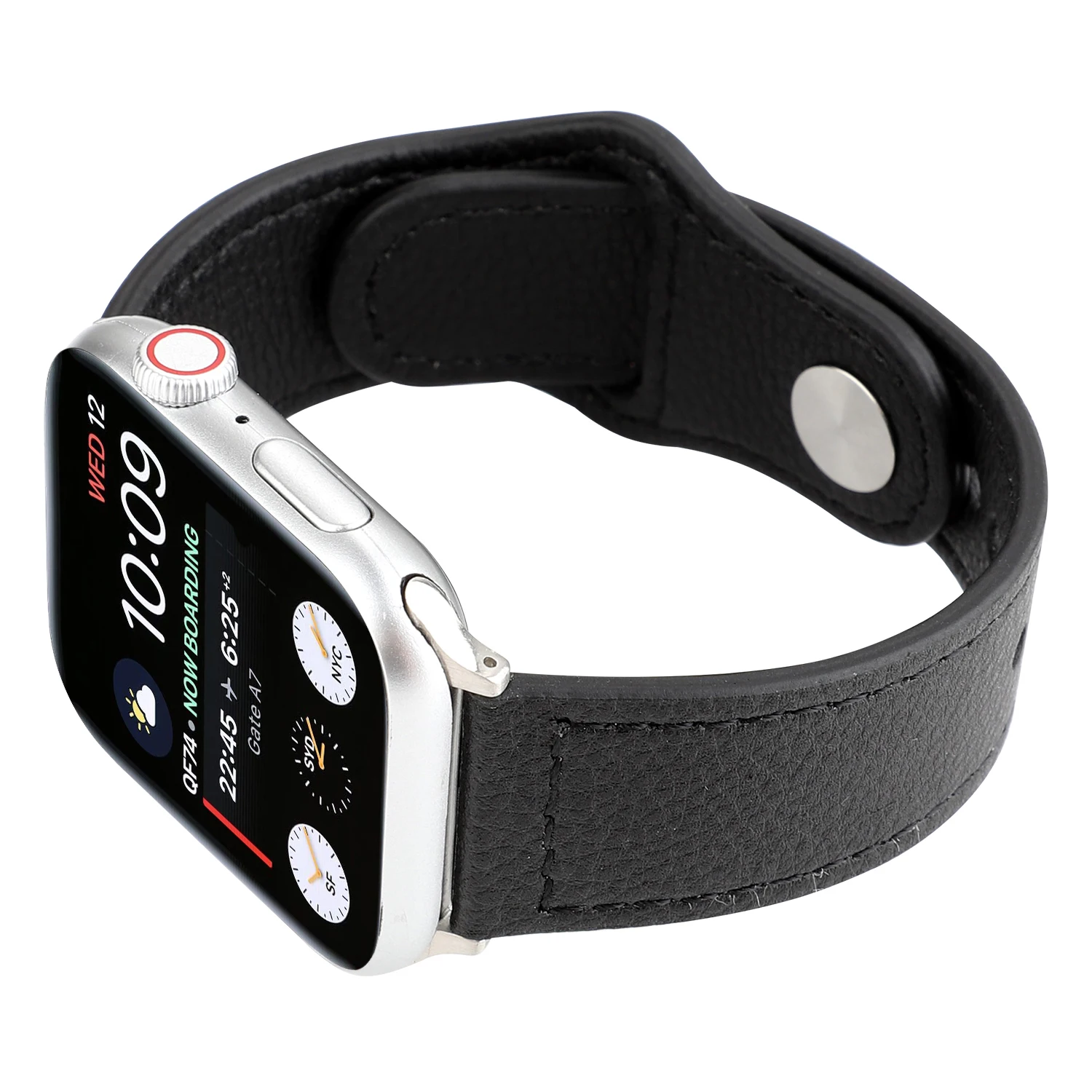 Высокий ремешок из натуральной кожи для apple watch band 4 44/40 мм Мужские и женские часы аксессуары браслет для iWatch series 3 2 1 42/38 мм
