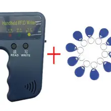 Портативный 125 кГц RFID Копир ID card Reader клонирование; копирование ID карты+ 10 шт. T5577/EM4305 Теги