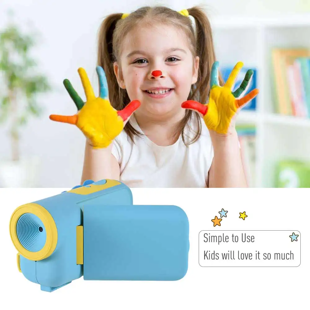 

Mini Children Kids Digital Video Camera DV w/ Cartoon Stickers Christmas New Year Birthday Festival Gift for Children Boys Girls