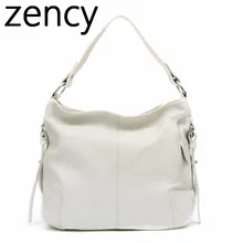 ZENCY Women Soft Genuine Leather Shoulder Messenger Crossbody Bag Ladies Female Luxury Handbags Real Leather Tote Casual Bags