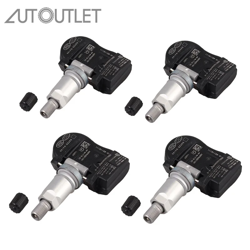 

AUTOUTLET 4 pcs for TPMS Tire pressure sensor 433MHz for Hyundai Kia 52933-d4100 52933d4100 S180052092 2910000102400