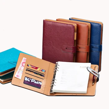 

Business Notepad A6 loose-leaf notebook stationery office supplies A5 leather planner custom logo buy 2 to send 1 pen
