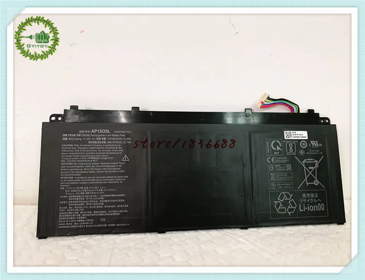 Аккумулятор GYIYGY для ноутбука Acer Aspire S 13 53 9 Вт/ч 11 55 в AP15O5L AP1503K AP15O3K S5 371