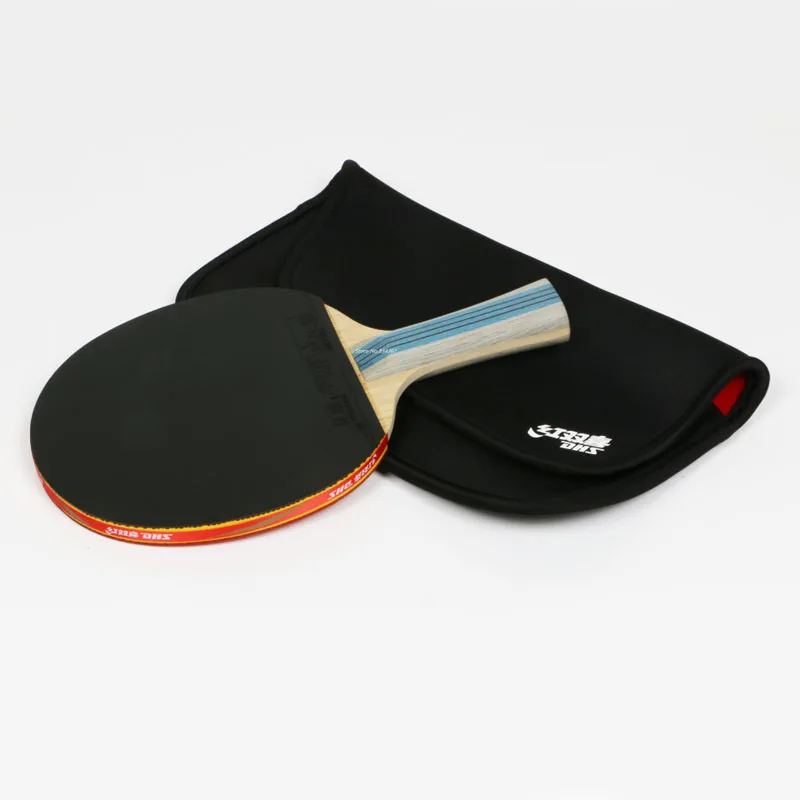 Dhs 6002 مضرب تنس الطاولة مع غطاء المطاط التدريب المهني تنس بينغبونغ مضارب paddle هدية عيد