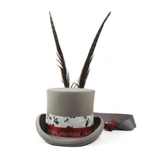 13,5 см, женский и мужской топ в стиле стимпанк, серая фетровая шляпа в стиле панк, длинные перьевые очки для костюмированной вечеринки, волшебная Кепка, вечерние очки, 4 размера