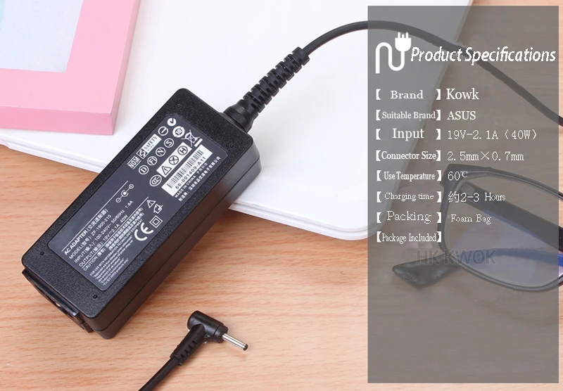 19V 2.1A AC Power Adapter Laptop Charger For asus EeePC X101CH T101H 1005HAB PC 1005 1005HA 1005PE 1201AC 1001HA 1001P 1001PX