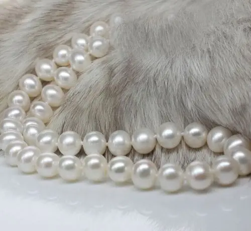 

Free Shipping >>>>>18" 10-11 MM AAA +++ Akoya SOUTH SEA White Pearl Necklace 14k Gold Clasp