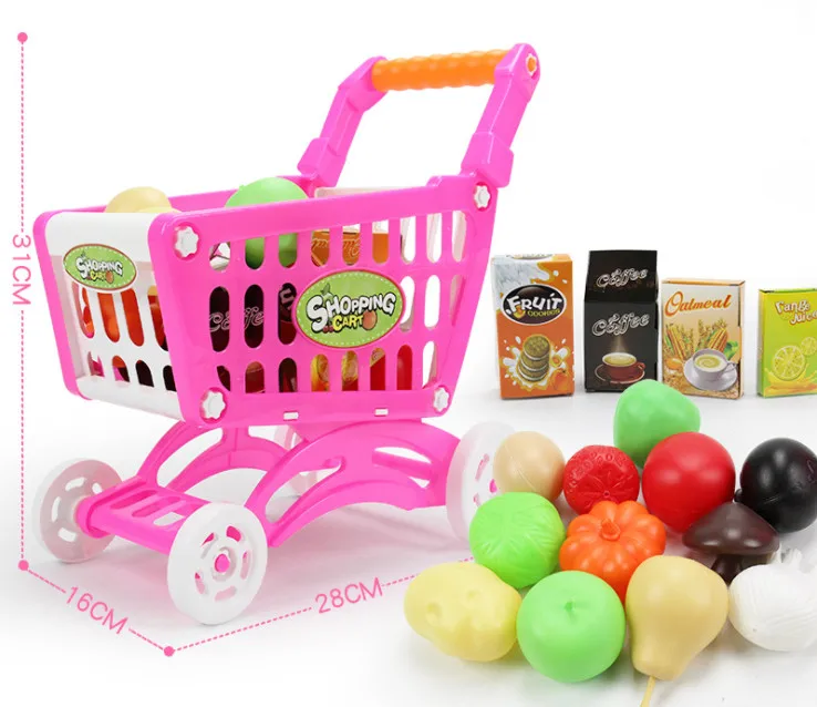 Высокое качество 31 см Мини DIY Пластиковые ролевые игры продукты игрушки для детей мальчиков подарок с полными продовольственные товары