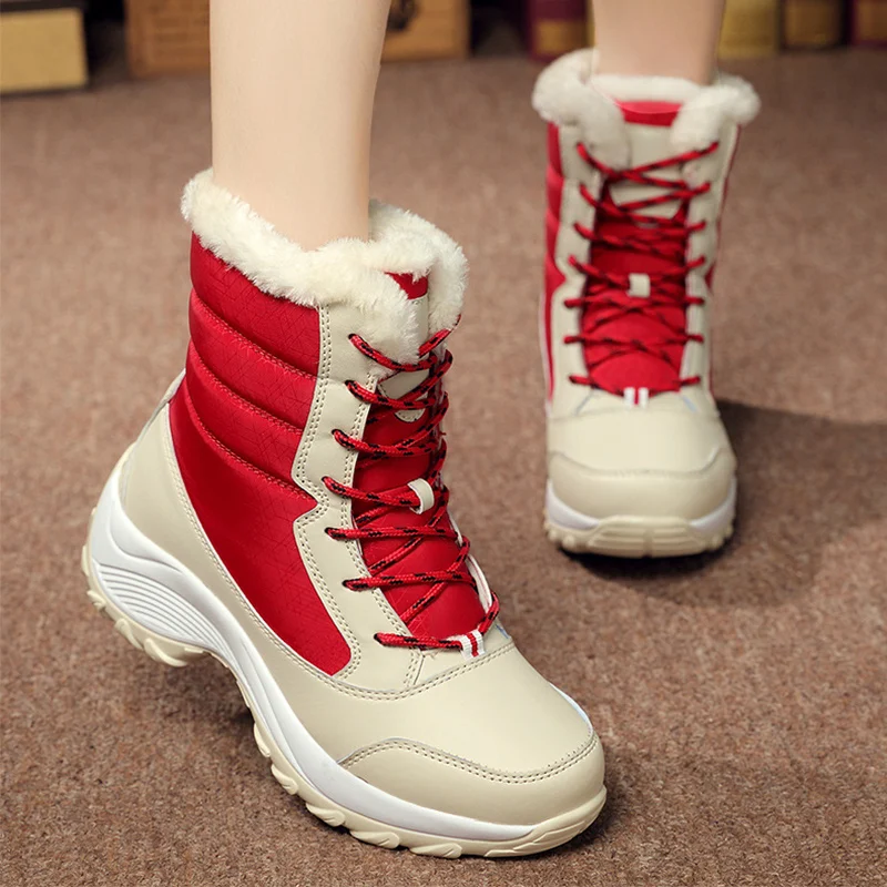 

2018 Woman Boots Winter Women Snow Boots Winter Women Keep Warm Shoes Autumn Female Mid-Calf Platform Boots