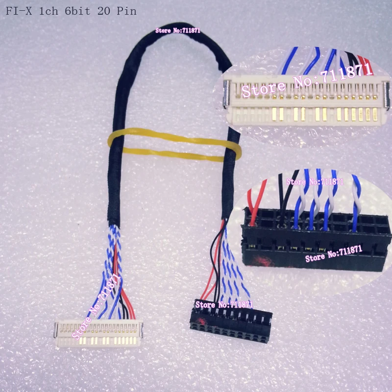 LVDS 1ch 6 бит FI-X кабель для ЖК-экрана FIX 20 pin один шесть ЖК-экран Линия FIX-20P-D6 провод