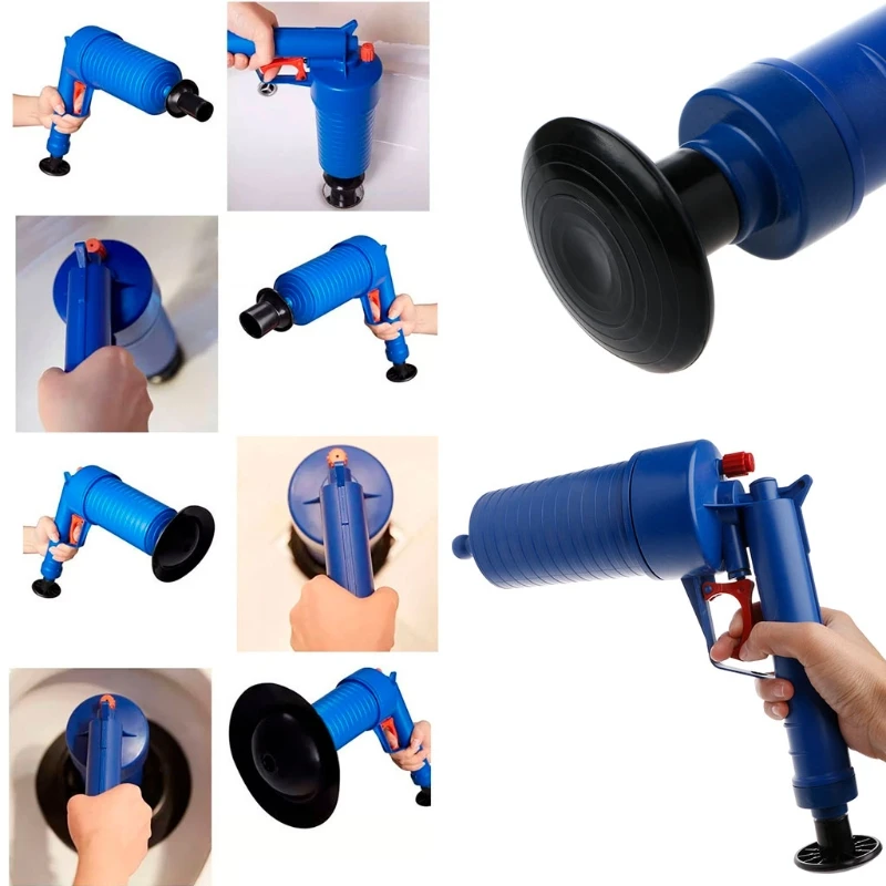 

2018 1Set Air Pump Drain Blaster Sink Plunger Bath Toilet Pipe Unblocker Blockage Remover
