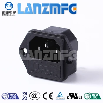 

LZ-14-F1-4P IEC Inlet C14 With Fuse Holder 10A 250V cooper Plated with screw