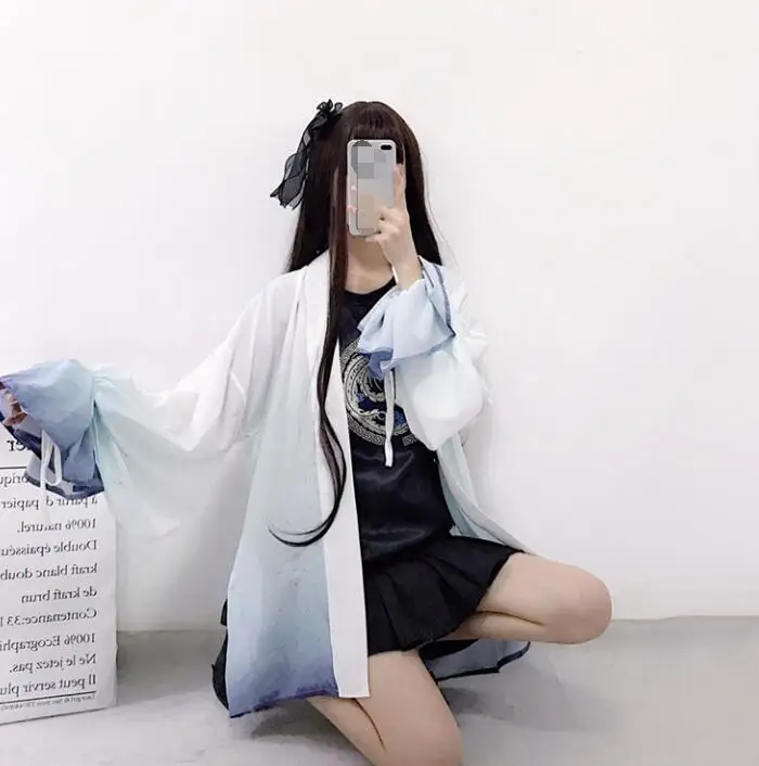 

Woman Man Retro Coat Japanese Kimono Cardigan Kimono Yukata Woman Thin Loose Outer Garment