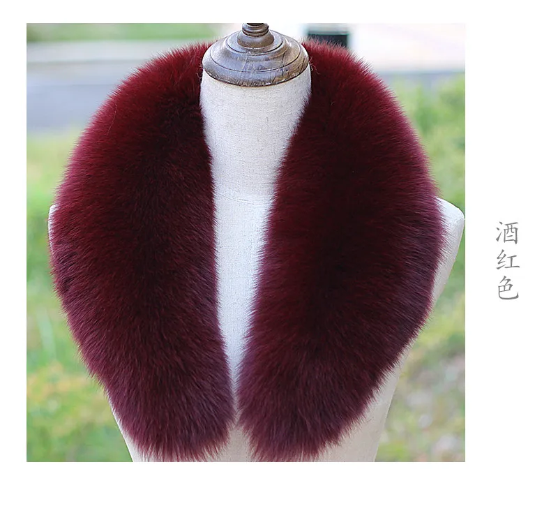 Натуральный Лисий меховой воротник шарф для женщин Зимний шарф из лисьего меха натуральный Лисий меховой воротник шеи Теплый индивидуальный заказ