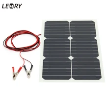 LEORY 20W 12V Solar Panel Energy Semi Flexible Monocrystalline Sun Power For RV Car Boat Battery Charger Solar Cells Module+Chip