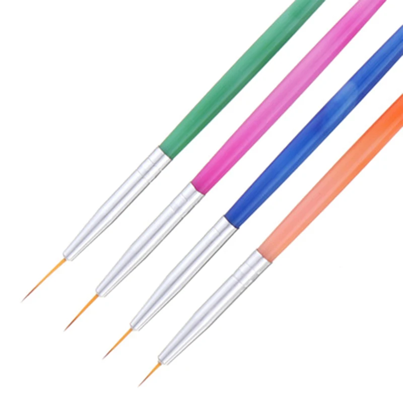 4pcs/set Nail Art Liner Painting Brushes Polish Drawing Painting Carving Pen UV Gel Manicure Tool Set 7mm/9mm/11mm/13mm