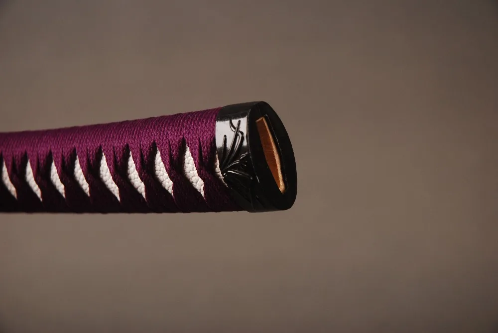 Превосходный и красивый японский меч катана ручка Tsuka с фиолетовым шелком Ito