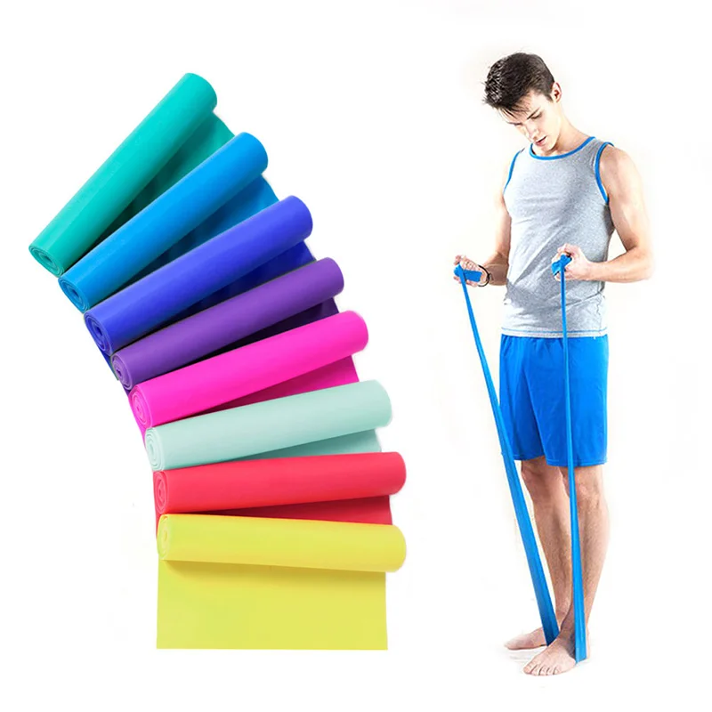 1PC 1.5m Elastic Yoga Pilates Rubber Stretch Resistance Exercises