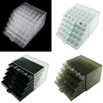 

120 Grid Compartment Transparent Medicine Box Jewellery Packing Plastic Removable Box Nail Art Tool Storage Case