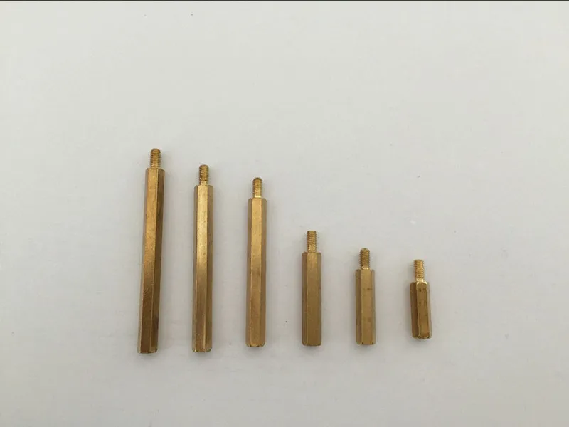 10pcs M4x 40+6mm Brass Hexagonal Threaded Spacers Hexagon Copper Post | Обустройство дома