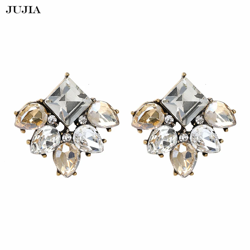 

JUJIA New Design Stud Earrings For Women Cheap Crystal Earrings Bohemian Fashion Jewelry Bijoux Accessories