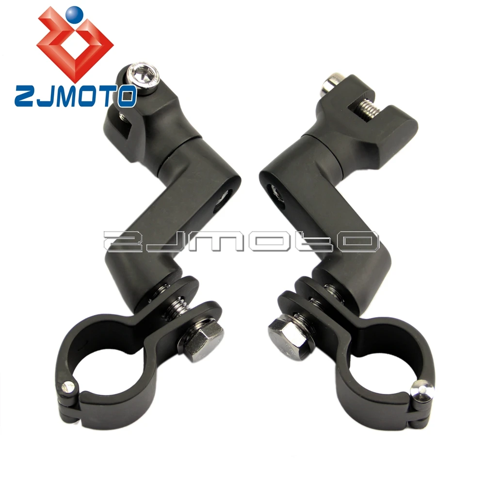Chrome Motorcycle 1" Offset Peg Mounts Magnum Clamp For Harley Bobber Chopper Chrome Motorcycle 1" Offset Peg Mounts Magnum Clamp For Harley Bobber Chopper