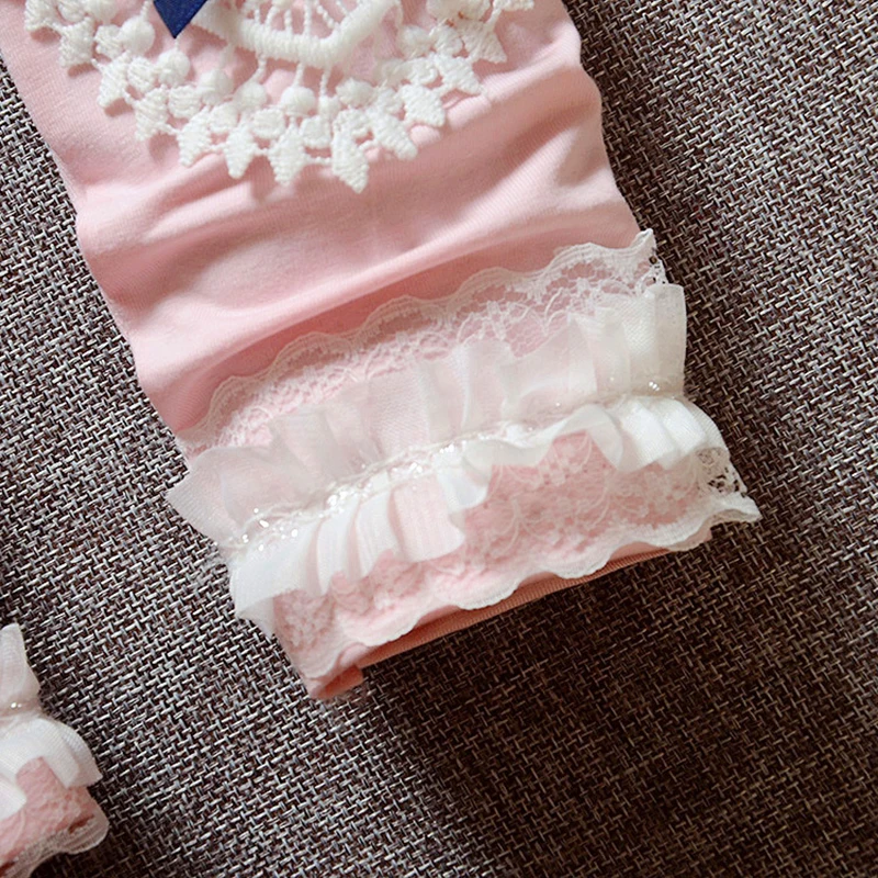 Fashion Girls Pants Bow Lace Trousers Cotton Print Outwear High Quality Baby Legging New Girl Outfit Baby Clothing Free Shipping (4)