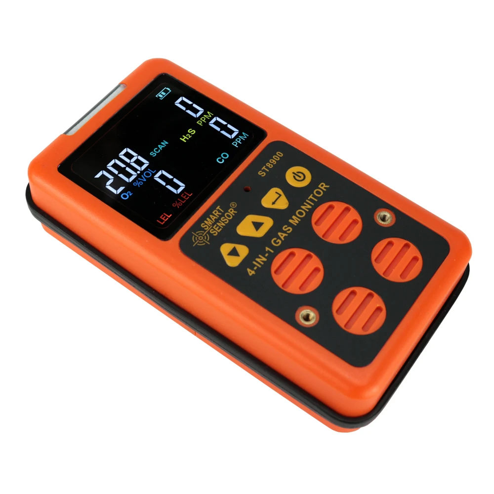 

4 in 1 Multi Gas Detector Gas Monitor Oxygen O2 Hydrogen Sulfide H2S Carbon Monoxide CO Combustible Gas LEL gas analyzer meter