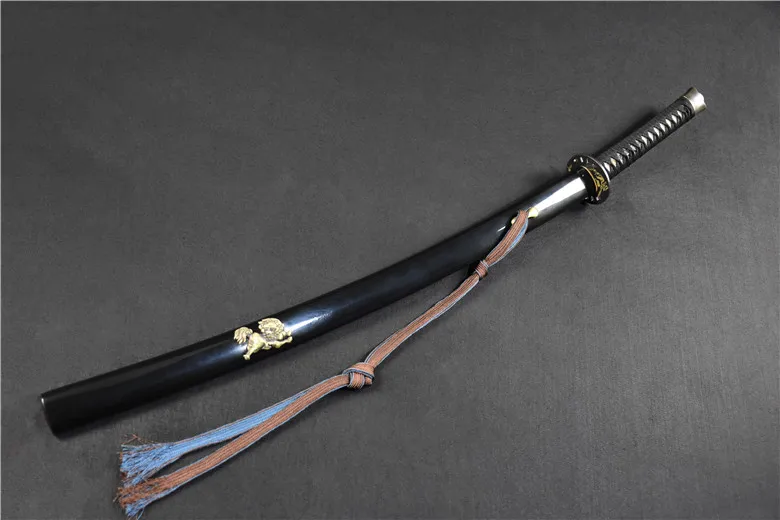 Discount Top Quality Japanese Sword Samurai Katana Sharp Clay Tempered T10 Steel Blade Full Tang 0