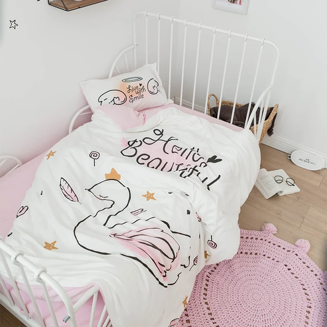 swan crib bedding