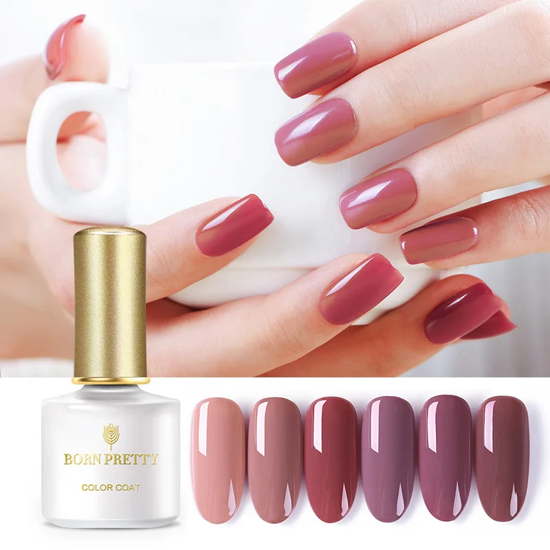 

BORN PRETTY Millennial Pink Series 6ml Nail Gel Polish Pure Nail Color Soak Off Gel Lacquer Varnish Manicure Art UV LED Gel