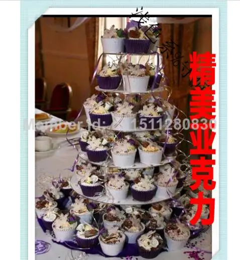 

event party supplies 6 tier treats all the frame Cake plate of snacks appliance acrylic rack champagne cupcake stand decoration
