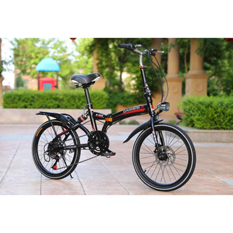 Folding Bike 20 Inch Speed Three-Knife Disc Brake Adult Men And Women Ultra-Light Students Carry a Small Bicycle