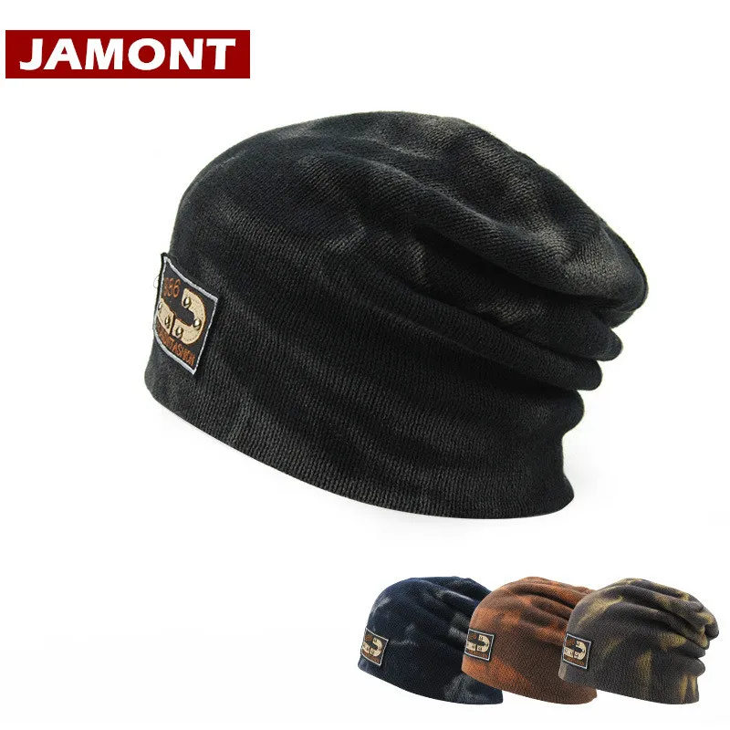 

[JAMONT] Fashion Hat Winter Beanies Men Knitted Hats Sport Ski Beanie Skullies Casquette Warm Bonnet Gorras Men's Headgear